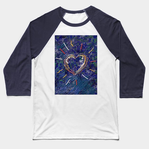 Painted heart Baseball T-Shirt by rolffimages